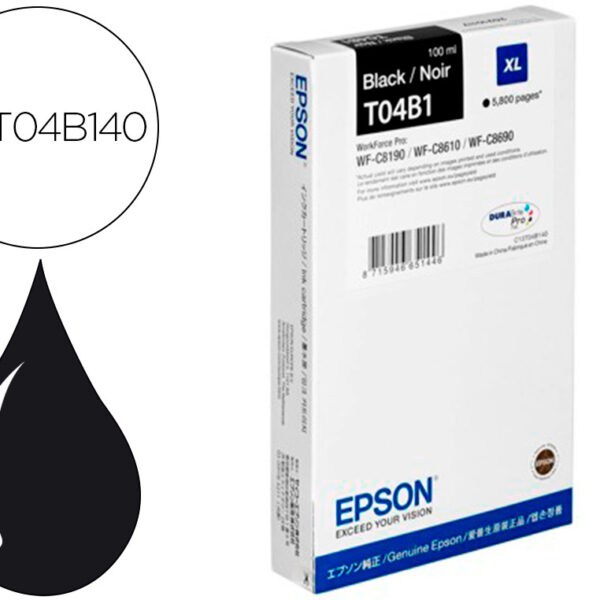 TINTEIRO EPSON WF-C81XX / WF-C86XX XL PRETO
