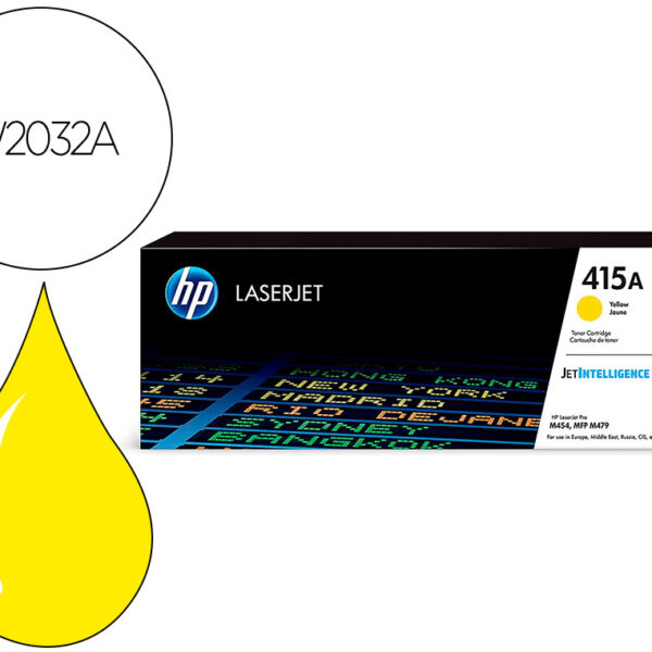 TONER HP 415A PARA HP COLOR LASERJET PRO M454 MFP M479 AMARELO 2100P
