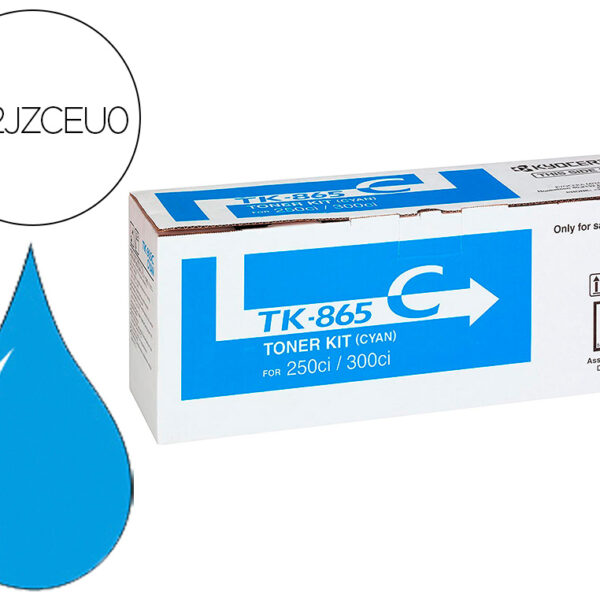 TONER KYOCERA -MITA COPIADORA CIAN TASKALFA 200CI / 300CI TK865C 12.000 PAGINAS