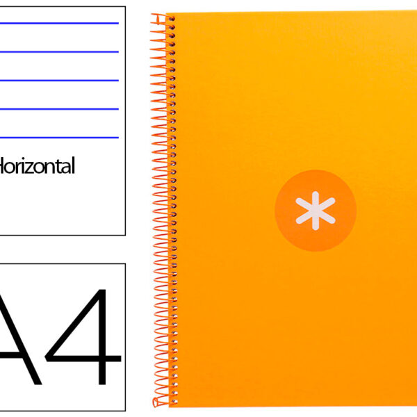 CADERNO ESPIRAL A4 MICRO ANTARTIK CAPA FORRADA 80F 90 GR HORIZONTAL 1 BANDA 4 FUROS COR MOSTARDA