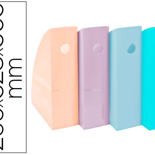 PORTA REVISTAS EXACOMPTA AQUAREL MAG-CUBE SET DE 4 UNIDADES CORES PASTEL 266X328X305 MM