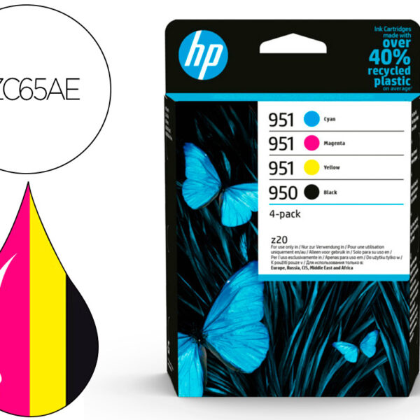TONER HP 950BK/951- 6ZC65AE MULTIPACK PRETO/ CIAN / MAGENTA / AMARELO