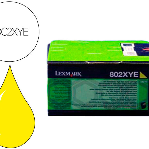 TONER LASER LEXMARK 80C2XYE AMARELO 4000 PAGINAS
