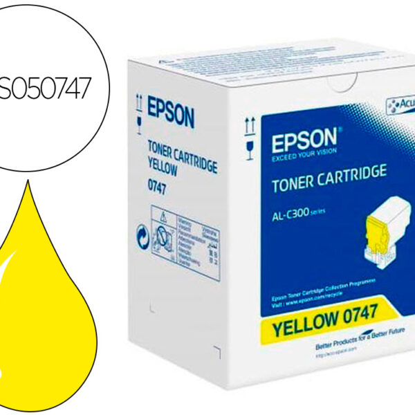 TONER EPSON C13S050747 AMARELO 8 800 PAGINAS