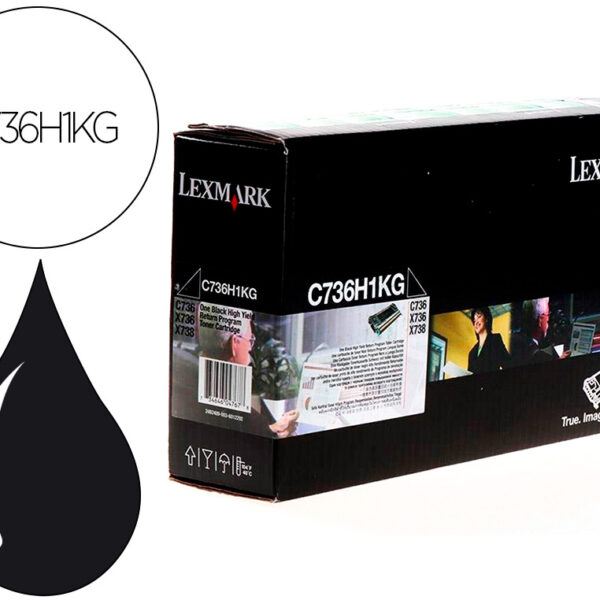 TONER LASER LEXMARK C736H1KG 12000 PAGINAS