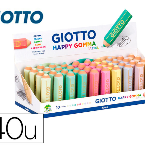BORRACHA GIOTTO HAPPY GOMMA PASTEL FORMA DE LAPIS