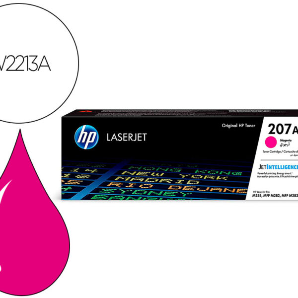 TINTEIRO HP 207A HP LASERJET PRO M255DW / M255NW / M282NW / M283FDN MAGENTA 1250 PAGINAS