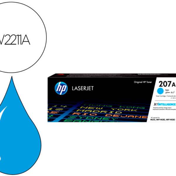TONER HP 207A HP LASERJET PRO M255DW / M255NW / M282NW / M283FDN CIAN 1250 PAGINAS
