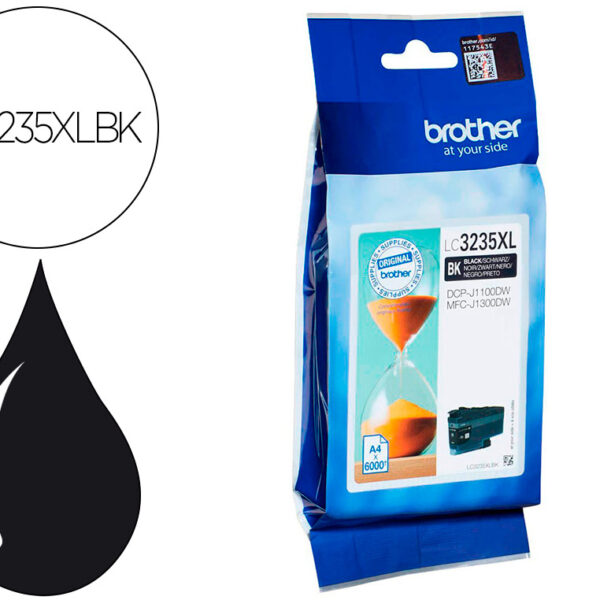 TINTEIRO BROTHER LC3235XLBK DCP-J1100DW / MFC-J1300DW PRETO 6000 PAGINAS