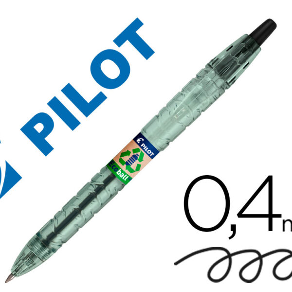 ESFEROGRAFICA PILOT ECOBALL PLASTICO RECICLADO TINTA DE OLEO PONTA DE ESFERA 1 MM COR PRETO