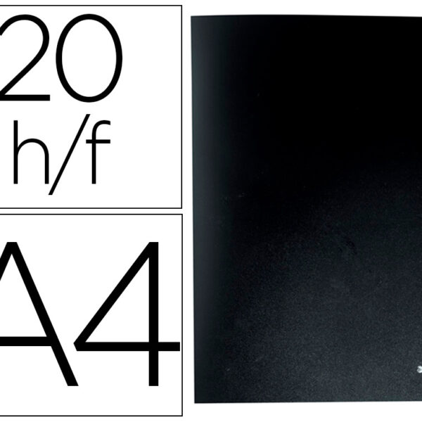 CAPA CATALOGO LEITZ RECYCLE DIN A4 20 BOLSAS POLIPROPILENO PRETO