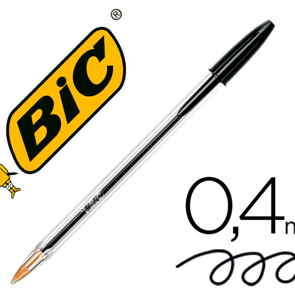 ESFEROGRAFICA BIC CRISTAL MEDIUM PRETO BOLSA DE 5 UNIDADES