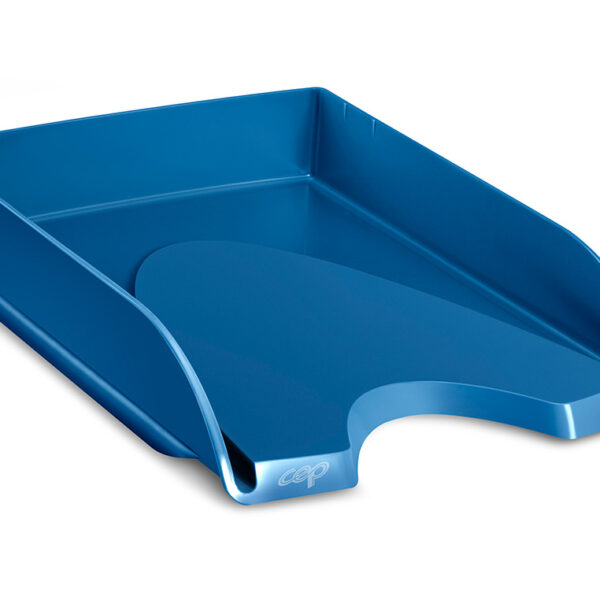 BANDEJA DE SECRETARIA CEP RIVIERA PLASTICO COR AZUL PORCELANA 348X257X66 MM