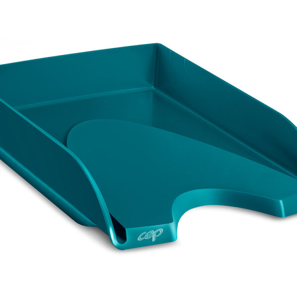 BANDEJA DE SECRETARIA CEP RIVIERA PLASTICO COR ESMERALDA 348X257X66 MM