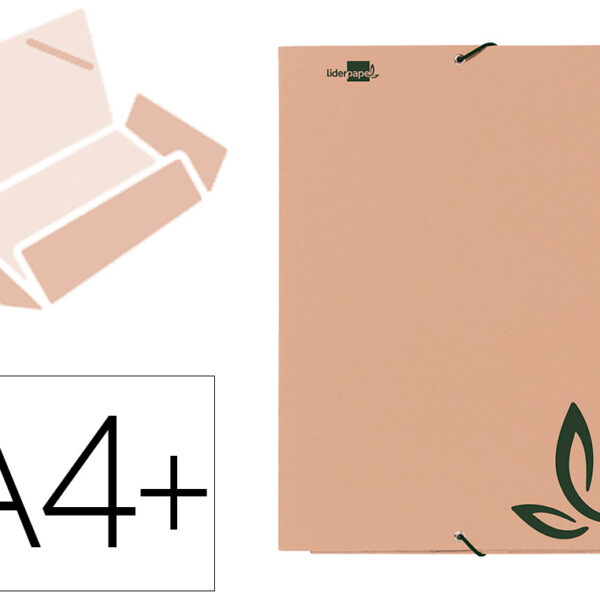 PASTA DE ELASTICOS LIDERPAPEL A4+ KRAFT 400 G/M2 COR CASTANHO