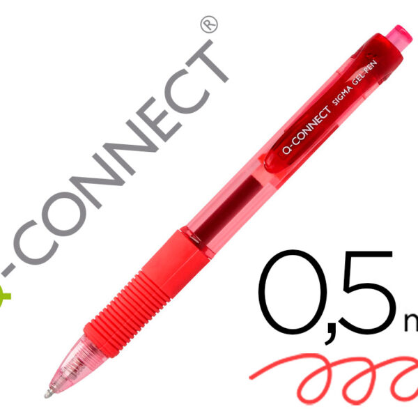 ESFEROGRAFICA Q-CONNECT SIGMA RETRATIL 0,5 MM COR VERMELHO