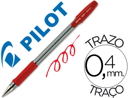 ESFEROGRAFICA PILOT BPS-GP VERMELHO -COM GRIP-TINTA BASE DE OLEO -COM TAMPA