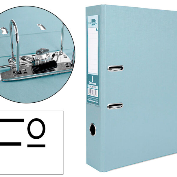 PASTA DE ARQUIVO DE ALAVANCA LIDERPAPEL DOCUMENTA PVC FOLIO LOMBADA 75 MM CINZA