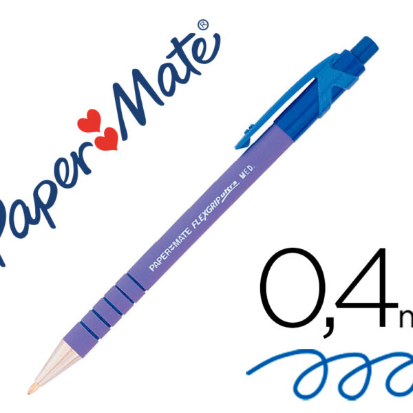 ESFEROGRAFICA FLEXGRIP AZUL RETRATIL