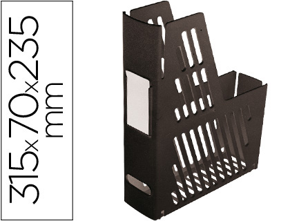 PORTA REVISTAS ARCHIVO 2000 DE PLASTICO COM IDENTIFICACAO, PRETO