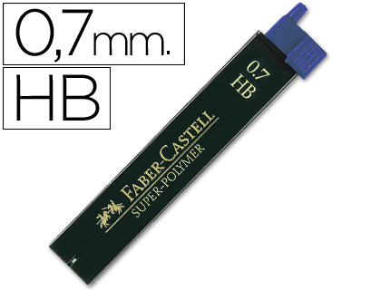 MINAS FABER GRAFITE 9067 0,7 MM HB - ESTOJO DE 12 MINAS