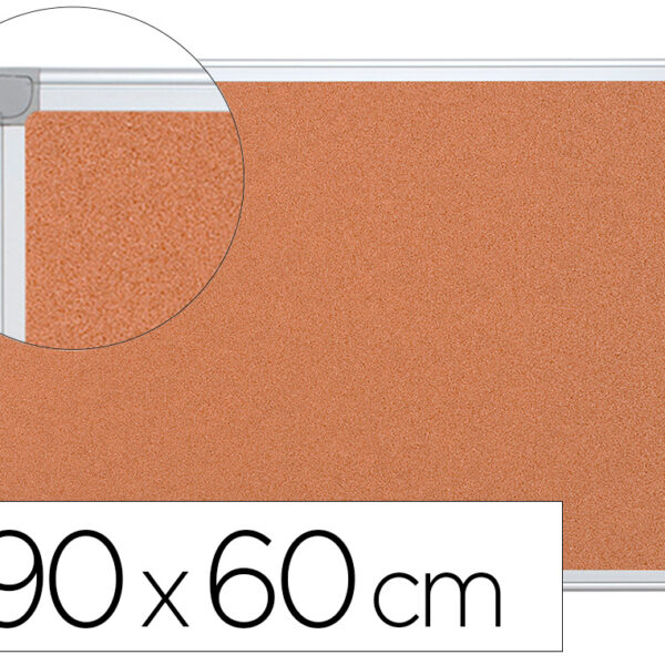 QUADRO DE CORTICA Q-CONNECT COM CAIXILHO EM ALUMINIO 60 X 90 CM