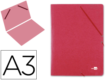 PASTA DE ELASTICOS LIDERPAPEL DIN A3 VERMELHO
