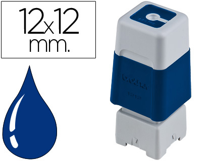 CARIMBO AUTOMATICO BROTHER 12 MM X 12 MM AZUL
