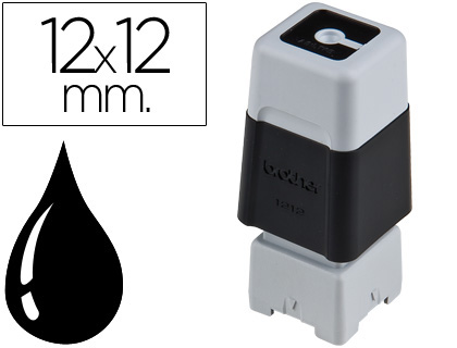 CARIMBO AUTOMATICO BROTHER 12 MM X 12 MM PRETO