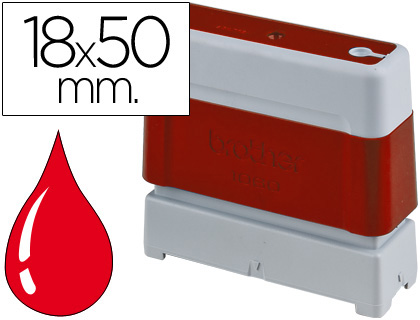 CARIMBO AUTOMATICO BROTHER 18 MM X 50 MM VERMELHO