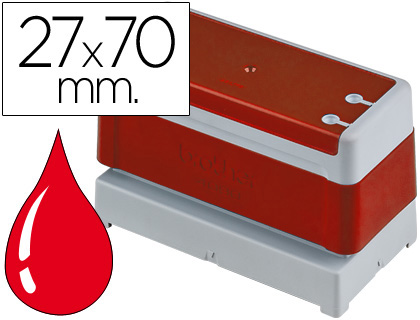 CARIMBO AUTOMATICO BROTHER 27 MM X 70 MM VERMELHO