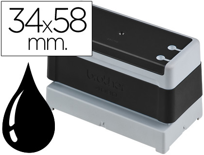 CARIMBO AUTOMATICO BROTHER 34 MM X 58 MM PRETO