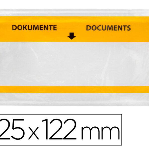 ENVELOPE AUTOADESIVO Q-CONNECT PORTA DOCUMENTOS MULTILINGUE 225X122 MM JANELA TRANSPARENTE PACK DE 100 UNIDADES
