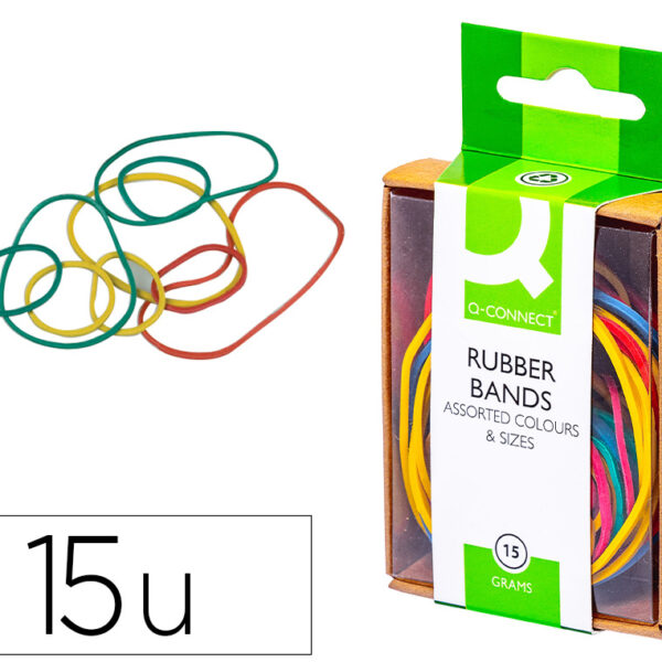 ELASTICOS Q-CONNECT DE CORES CAIXA DE 15 GR