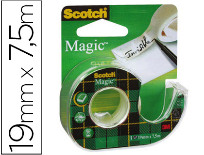 FITA ADESIVA SCOTCH MAGIC 7,5X19MM EM DESENROLADOR