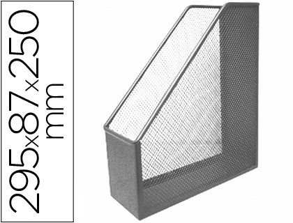 PORTA REVISTAS Q-CONNECT METALICO CINZENTO