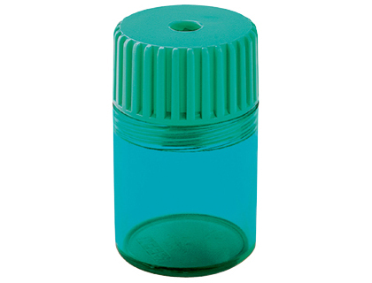 APARA LAPIS M+R PLASTICO REDONDO 1 USO COM DEPOSITO