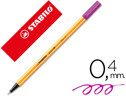 MARCADOR STABILO PONTA DE FIBRA POINT 88 VIOLETA 0,4 MM