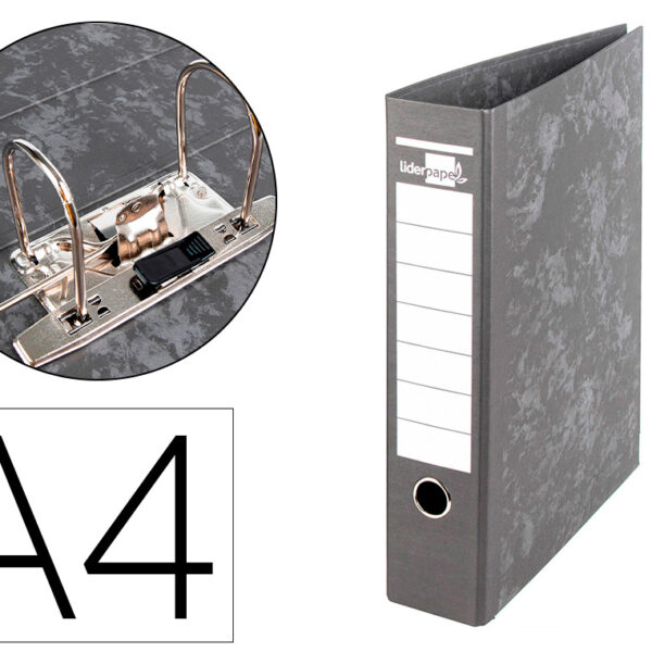 PASTA DE ARQUIVO DE ALAVANCA LIDERPAPEL GASPEADA PRETA DIN A4