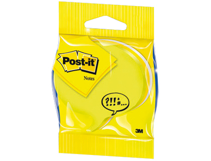 BLOCO DE NOTAS ADESIVAS POST-IT REDONDAS NEON, AMARELO, CINZA