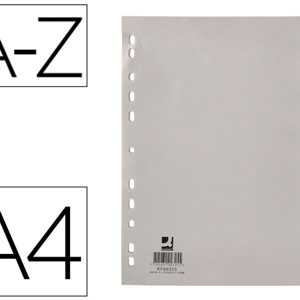 SEPARADOR Q-CONNECT ALFABETICOS A_Z DE PLASTICO DIN A4