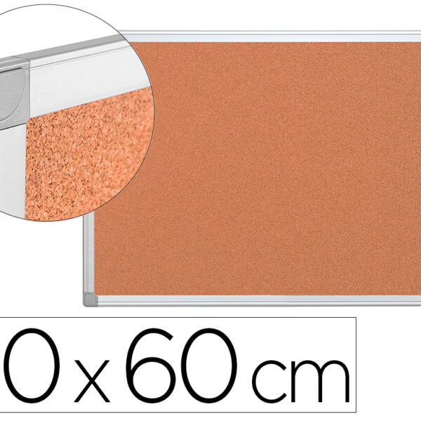 QUADRO DE CORTICA Q-CONNECT CAIXILHO DE ALUMINIO 150X100CM EXTRA CORTICA 5 MM