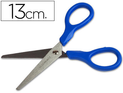 TESOURA ESCOLAR Q-CONNECT COMPONTAS REDONDAS 130 MM