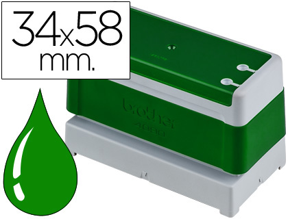 CARIMBO AUTOMATICO BROTHER 34 MM X 58 MM VERDE