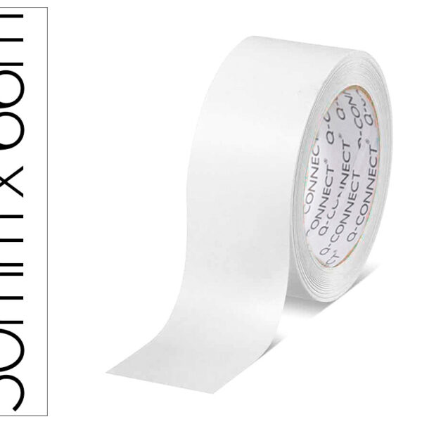 FITA ADESIVA Q-CONNECT POLIPROPILENO BRANCA 66 MT X 5 CM