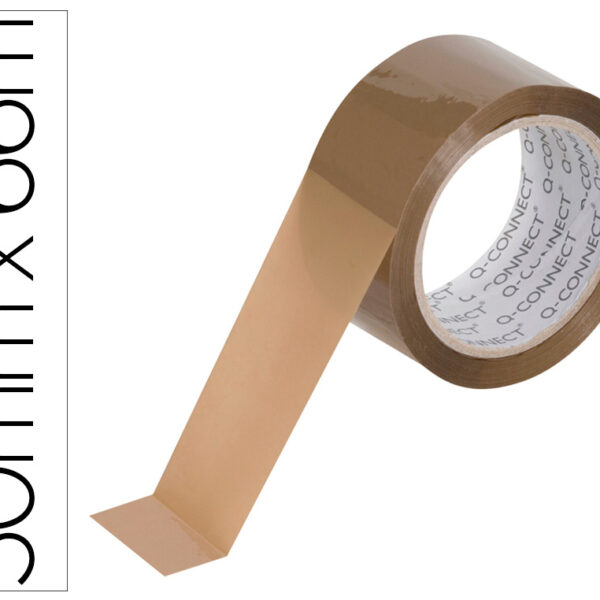 FITA ADESIVA Q-CONNECT POLIPROPILENO HAVANA 66 MT X 50 MM