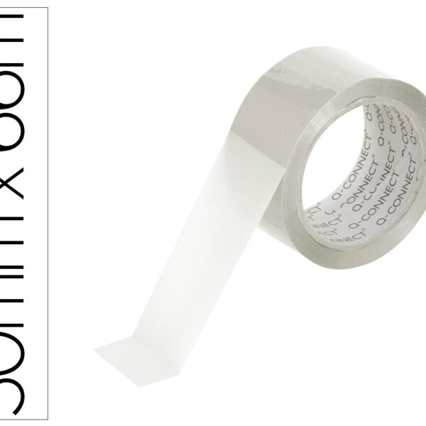 FITA ADESIVA Q-CONNECT POLIPROPILENO TRANSPARENTE 66 MT X 50MM BAIXO RUIDO