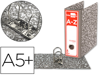 PASTA DE ARQUIVO LIDERPAPEL CLASSIC RED CARTAO FORRADO QUARTO NATURAL GASPEADA CINZA