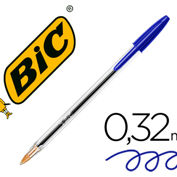 ESFEROGRÁFICA BIC CRISTAL , 5 AZUIS - EM BLISTER