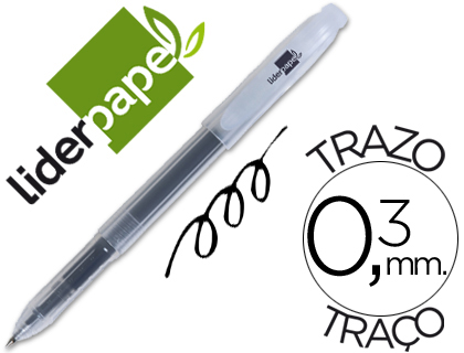 ESFEROGRAFICA LIDERPAPEL SUPERGEL PONTA DE 0.5 MM, PRETA